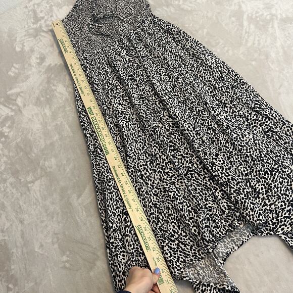 Old Navy Midi Halter Dress Womens Small Abstract Print Boho Resort Vacation Chic - Picture 7 of 11